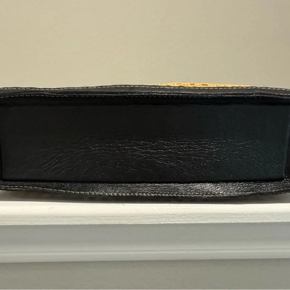 Handcrafted Leather & Rattan Structured Tote | Modern Boho Statement Bag - Picture 7 of 8